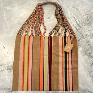 Colorful Striped Tote Bag